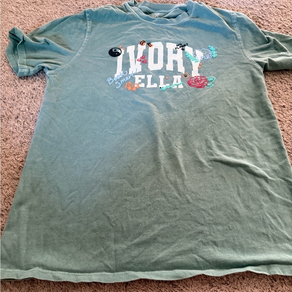 Ivory Ella Teal Cotton Tee